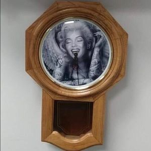 Marilyn Monroe Wall Clock, grandfather style.